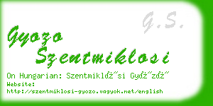 gyozo szentmiklosi business card